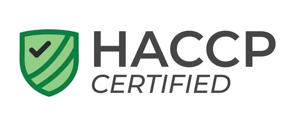 HACCP - Análisis de peligros icono de puntos críticos de control con premio — Vector de stock