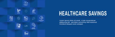 Tıbbi vergi tasarruf Web Header Banner w sağlık tasarruf hesabı o