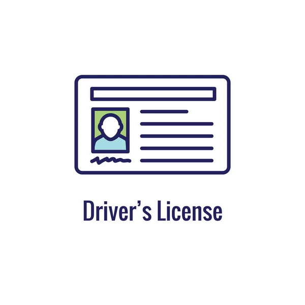 Conjunto de ícones de teste e licença de drivers e - Web Header Banner —  Vetores de Stock