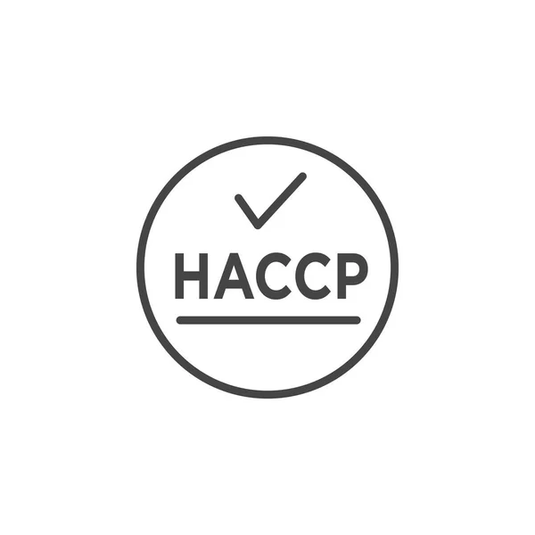 Análisis de peligros HACCP icono de puntos críticos de control con premio — Archivo Imágenes Vectoriales