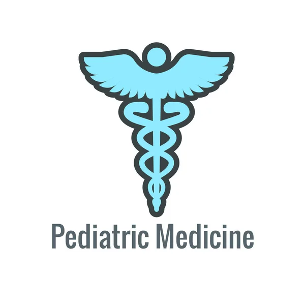 Pediatric Medicine with Baby / Pregnancy Related Icon — Stock Vector