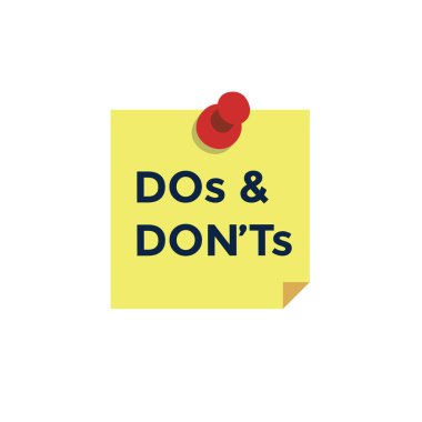 Do and Don't or Good and Bad Icons w Pozitif ve Negatif Symbo