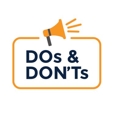 Do and Don't or Good and Bad Icons w Pozitif ve Negatif Symbo