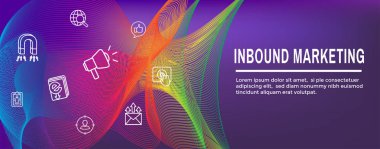 CTA ile vektör simgeleri ile dijital gelen pazarlama web banner,