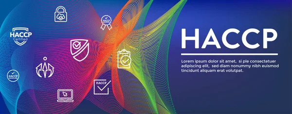 Hakp-危险分析关键控制点图标集和 web — 图库矢量图片