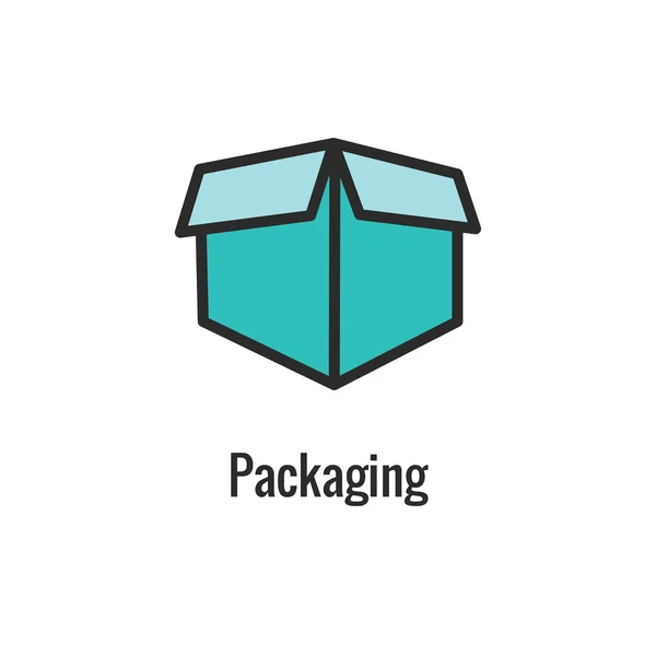 Conjunto de iconos de envío y recepción con cajas, almacén, lista de verificación — Vector de stock