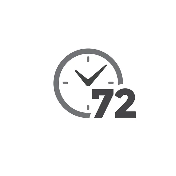 Zeitmanagement-Ikone mit Frist, Eile & pünktlicher Symbolik — Stockvektor