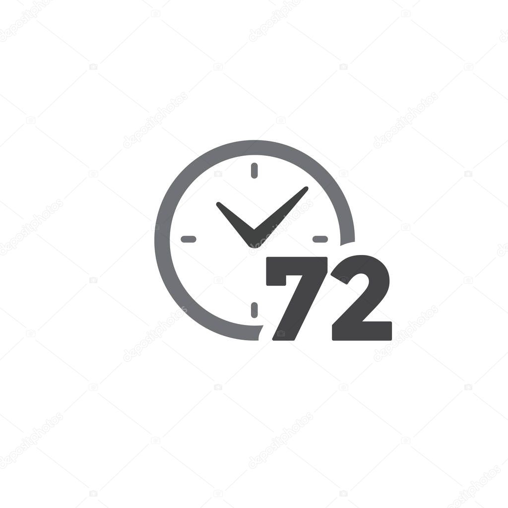 Time Management Icon with Deadline, Hurry, & Punctual Symbolism