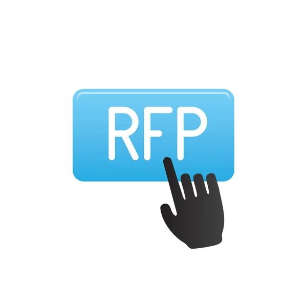 Ikony na RFP - žádost o návrh koncept nebo nápad — Stockový vektor