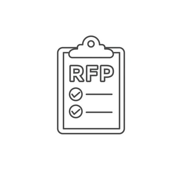 Rfp icon - Anforderung eines Konzepts oder einer Idee — Stockvektor