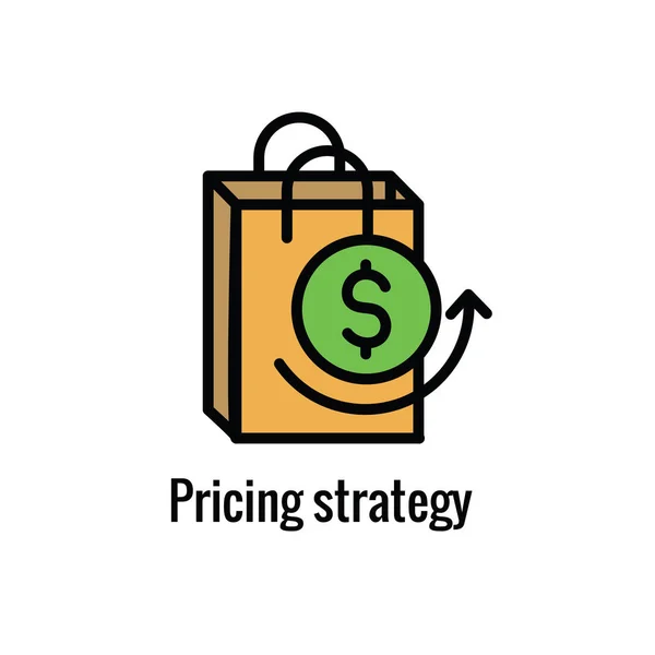 Ícone de Preços Competitivos Mostrando um aspecto de Preços, Crescimento , —  Vetores de Stock