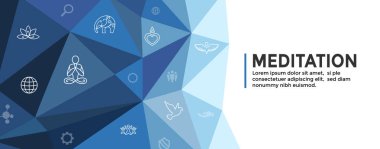 Meditasyon Simge Seti ve Web Başlık Banner