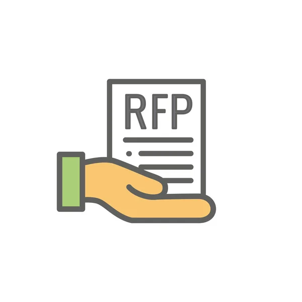 Rfp icon - Anforderung eines Konzepts oder einer Idee — Stockvektor