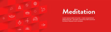 Meditasyon Simge Seti ve Web Başlık Banner