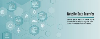 Web sitesi veri aktarımı simge seti ve Web üstbilgisi Banner