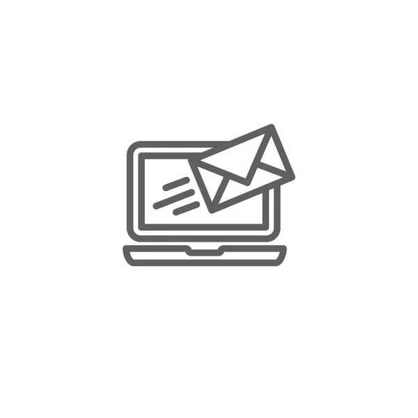 Ícone de campanhas de email marketing - envelope voador mostrando ser s — Vetor de Stock