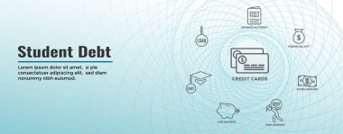 Öğrenci Borç ve Kredi Simge Seti & Web Başlık Afiş