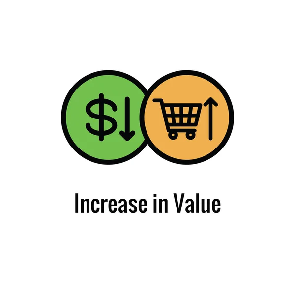 Icona dei prezzi competitivi Mostrando un aspetto di prezzi, crescita , — Vettoriale Stock