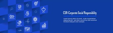 CSR-kurumsal sosyal sorumluluk anahat simge seti-Web Heade
