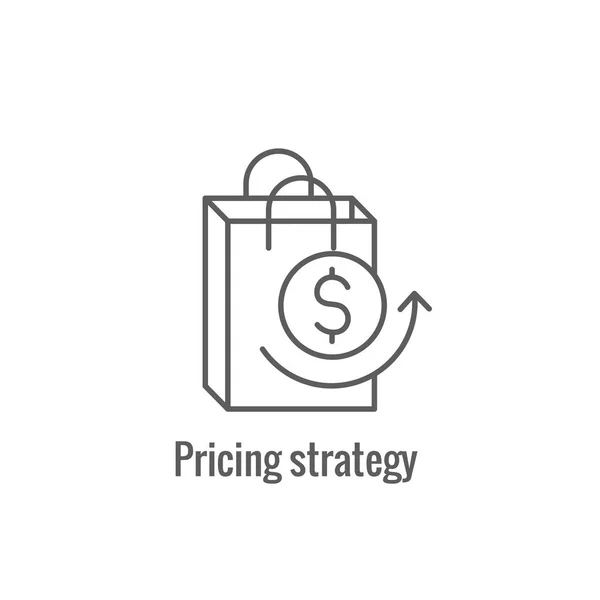 Ícone de Preços Competitivos Mostrando um aspecto de Preços, Crescimento , —  Vetores de Stock