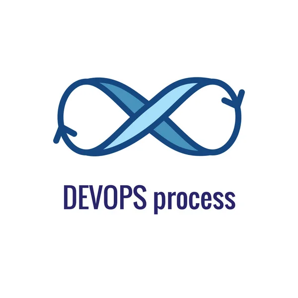 Ikona DevOps-ikona DevOps zobrazení aspektu procesu — Stockový vektor