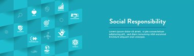 CSR-kurumsal sosyal sorumluluk anahat simge seti-Web Heade