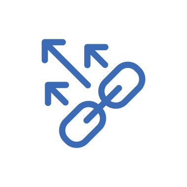 Web sitesi Link & bağlantı simgesi ile zincir bağlantısı