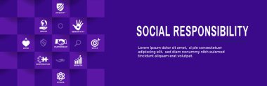 CSR-kurumsal sosyal sorumluluk anahat simge seti-Web Heade