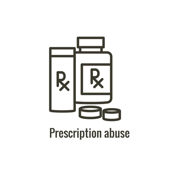 Ícone de Dependência de Drogas e Álcool - mostra imagens de dependência de drogas — Vetor de Stock
