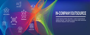 Şirket içi ve outsource Icon Set-Web üstbilgi başlığı