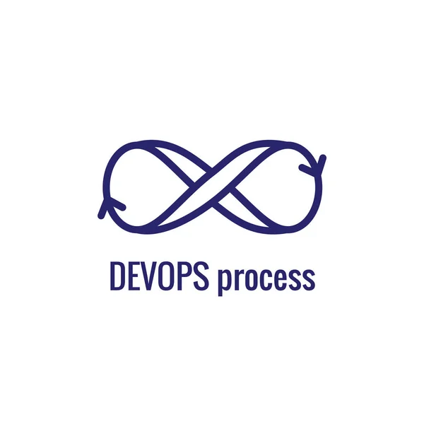 DevOps Icon-dev Ops ikona pokazywanie aspektu procesu — Wektor stockowy