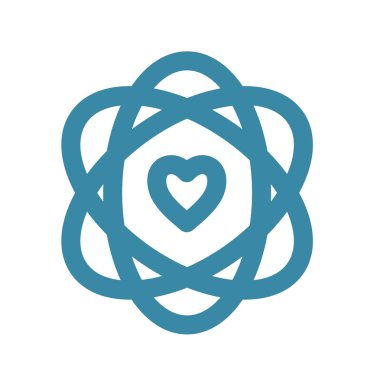 Ortak inanç sys belirtmek için Ovals & Heart ile Temel Değerler Simgesi