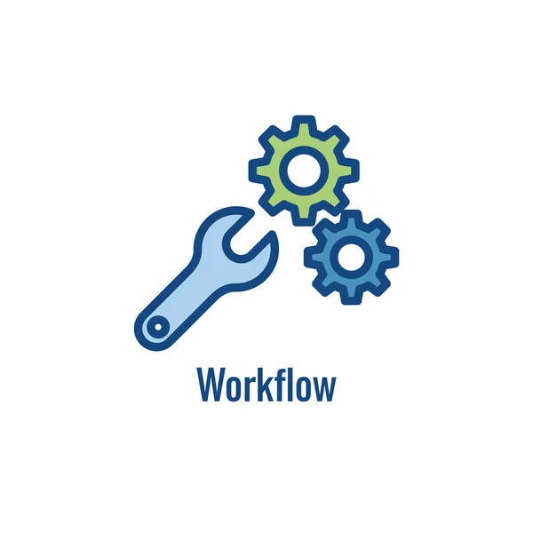 Workflowefficiëncy-pictogram dat een aspect van efficiëntie in het werk weergeeft — Stockvector