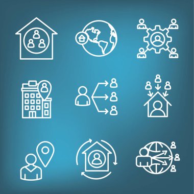 Şirket içi ve outsource Icon Set merkezi ile ve freelan