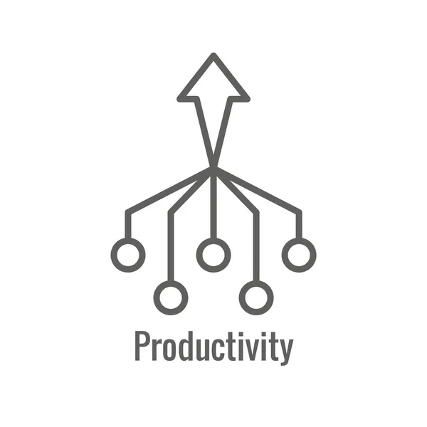Workflowefficiëncy-pictogram dat een aspect van efficiëntie in het werk weergeeft — Stockvector