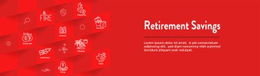 Emeklilik Tasarruf Simge Seti ve Web Başlık Banner