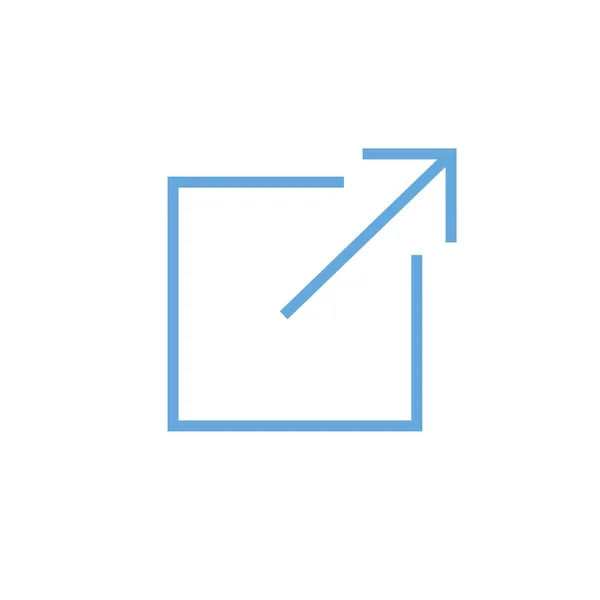 Icono de enlace externo con imágenes cuadradas y de flecha — Archivo Imágenes Vectoriales