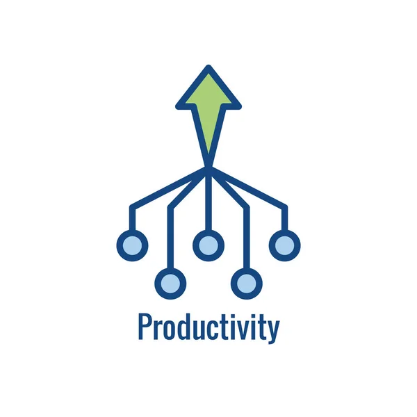 Workflowefficiëncy-pictogram dat een aspect van efficiëntie in het werk weergeeft — Stockvector