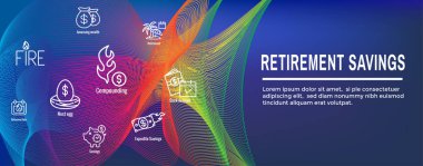 Emeklilik Tasarruf Simge Seti ve Web Başlık Banner
