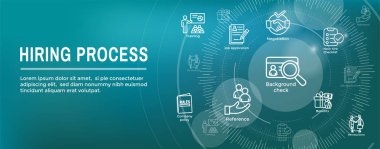 Web üstbilgi afişi ile ayarlanmış Kiralama İşlemi simgesi