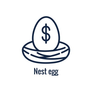 Emeklilik Tasarruf Simgesi emekli ve parasal görüntüler ile