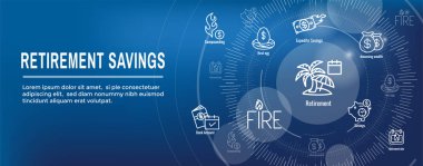Emeklilik Tasarruf Simge Seti ve Web Başlık Banner