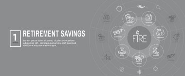 Emeklilik Tasarruf Simge Seti ve Web Başlık Banner