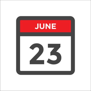 23 Haziran takvim simgesi - ayın günü