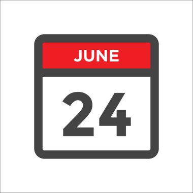 24 Haziran takvim simgesi - ayın günü