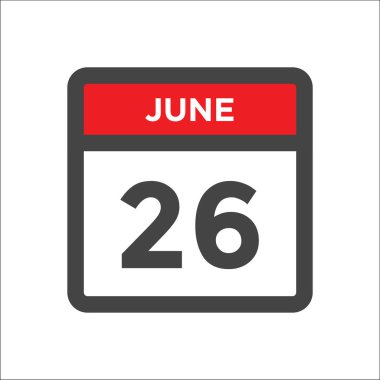 26 Haziran takvim simgesi - ayın günü