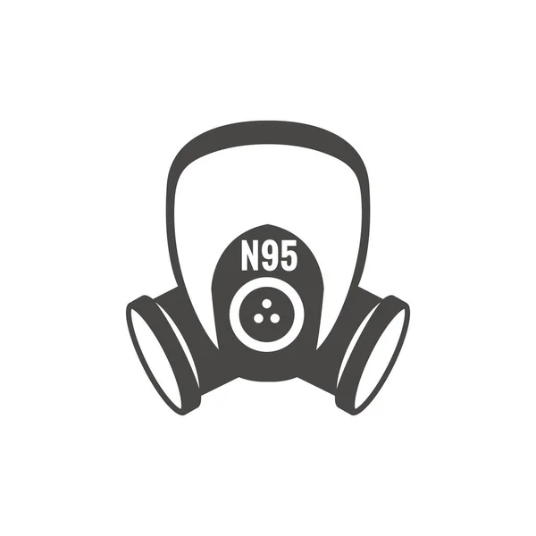 N95 Gesichtsmaske Ppe Gesichtsmaske Symbol Set Atemmasken — Stockvektor