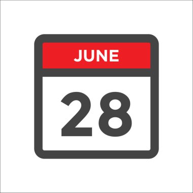 28 Haziran takvim simgesi - ayın günü