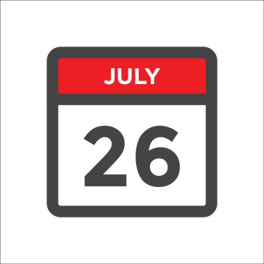 26 Temmuz takvim simgesi