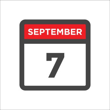 7 Eylül takvim simgesi ile gün ve ay